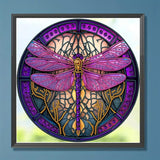 CXYQLC DIY 5D Diamond Painting Kits for Adults Diamond Art Dragonfly Diamond Painting Full Drill Crystal Rhinestone Embroidery Craft Kits for Home Wall Decor Gifts 11.8x11.8inch CXYQLC