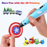 3D Pen Filament 400 Feet 20 Colors, dikale 3D Printing Pen Refills PLA Bonus 250 Stencil eBook, 3D Printer Pen Filament 1.75mm Smooth Printing dikale
