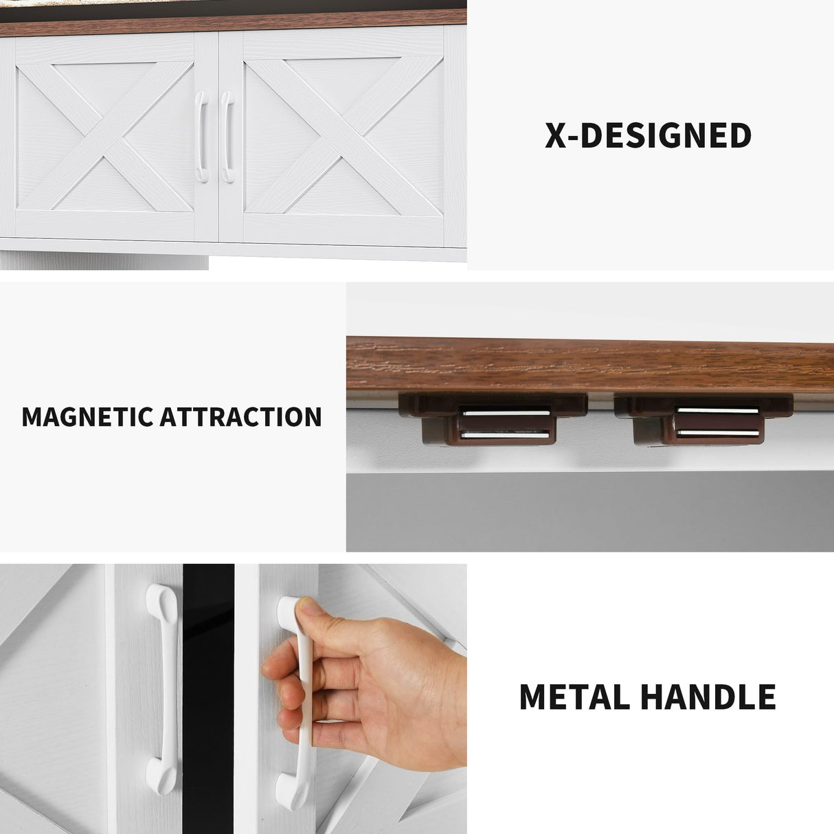 DWVO 40-50 Gallon Aquarium Stand with Power Outlets, Cabinet for Fish Tank Accessories Storage - Heavy Duty Metal Fish Tank Stand Suitable for Turtle Tank, Reptile Terrarium, 660LBS Capacity, White DWVO