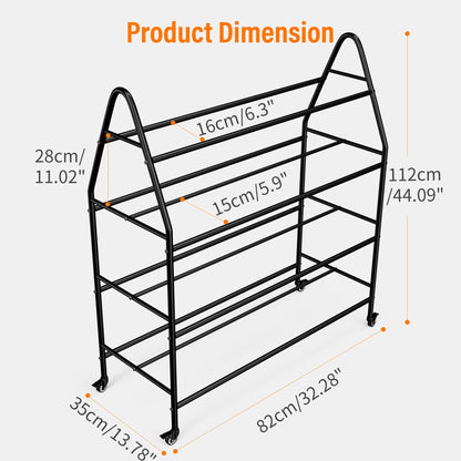 𝐘𝐮𝐦𝐤𝐟𝐨𝐢 3D Printer Filament Rack for 90PCS, Rolling Filament Spool Holder, Heavy Duty Metal Shelf for ABS/PLA/TPU/Nylon, 3D Printer Accessories for Studio Office Business Workshop - WoodArtSupply