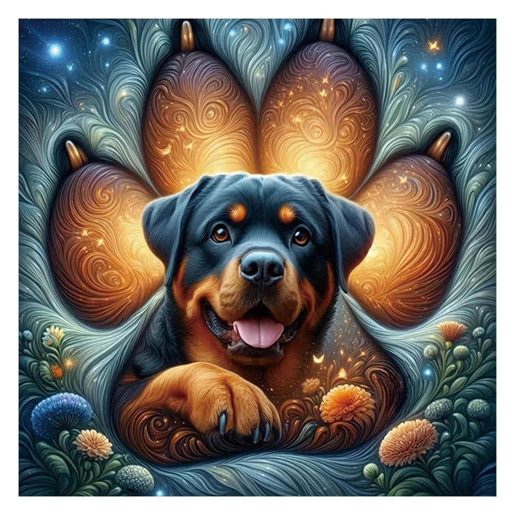 Kulvci Dog Diamond Painting Kits for Adults, Diamond Art Kits for Beginners, 5D DIY Full Drill Gem Craft for Home Decor Gift 12x12inch Kulvci