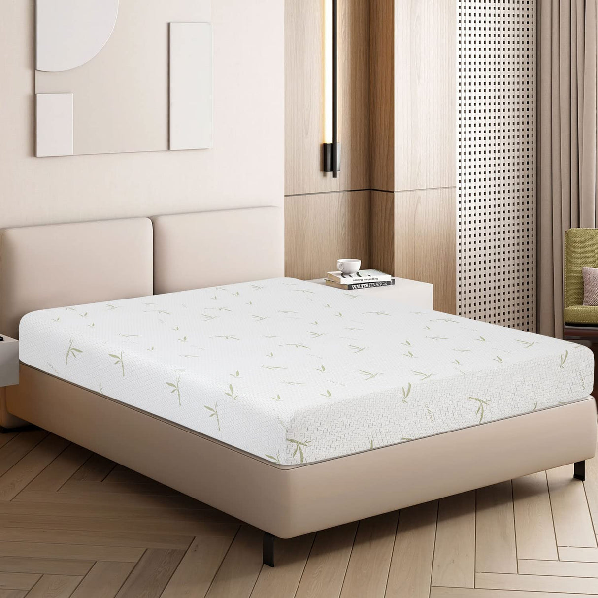 BestMassage 10 in Gel Memory Foam Mattress Mattresses for Cool Sleep & Pressure Relief,Medium Firm Mattresses CertiPUR-US Certified/Bed-in-a-Box,King BestMassage