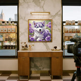 5D Diamond Art Kits for Adults Beginners,Purple Puppy DIY Full Round Drill Diamond Painting Kits,Cute Animal Dog Paint by Diamonds Dots Gem Art Easy,Home Wall Decor 14X14 Inch Acelii