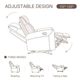 KISLOT Leather Recliner Chair Faux Reclining Sofa Lazy Boy Glider Rocking Function with Armrest for Living Room Bedroom Home Theater Seating KISLOT