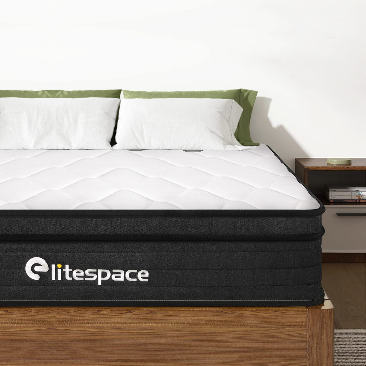 elitespace King Size Mattress,12 Inch Hybrid Mattress in a Box with Gel Memory Foam,Individually Wrapped Pocket Coils Innerspring,Pressure-Relieving and Supportive. elitespace