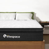 elitespace King Size Mattress,12 Inch Hybrid Mattress in a Box with Gel Memory Foam,Individually Wrapped Pocket Coils Innerspring,Pressure-Relieving and Supportive. elitespace
