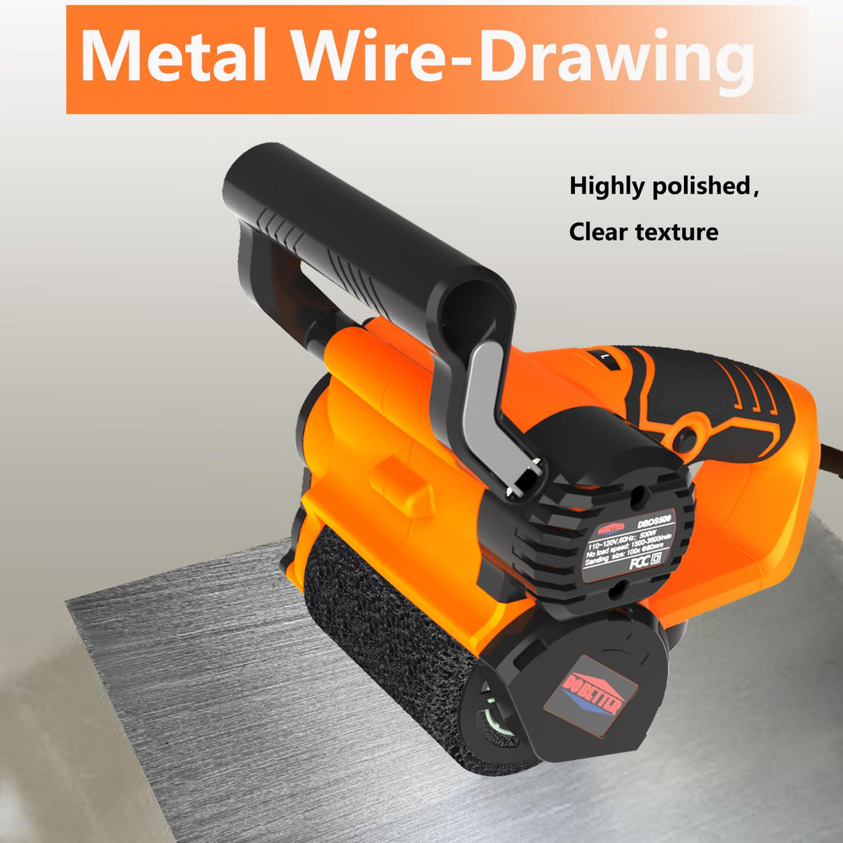 Dobetter Surface Conditioning Tool, Drum Sander for Woodworking, Burnishing Polishing Machine, Paint Stripper Remover, Variable Speed Tool with Tool Bag- DBDS50O Dobetter