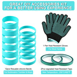 Sublimation Blanks Silicone Bands for Sublimation Tumbler Heat Resistant Gloves Tape Sleeve Accessories Kit for 20 30 oz Skinny Straight Cups for Cricut Mug Press Machine Wrap Bundle Tumbler in Oven Jacriah