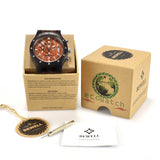 BEWELL W109D Sub-dials Wooden Watch Quartz Analog Movement Date Wristwatch for Men BEWELL