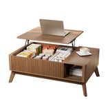 Lift Top Coffee Table with Storage Hidden Compartment, 40" Mid - Century Modern Wooden Living Room Center Table, Adjustable Height Desk for Laptop, Multifunctional Sofa Side Table，Walnut Royal Windsor