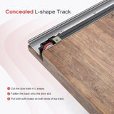 32" Concealed Sliding Barn Door Hardware Kit with Soft Close Mechanism for 24-28in Passage Opening, Hidden Aluminum Track System, Wall Mount for Interior Wooden Door (NO Door) CEAKIAN
