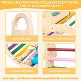 RMOKA Indoor Climbing Toys for Toddlers 1-3, 7in1 Extra Large Pikler Triangle Set, Foldable Wooden Montessori Climbing Set with Arch, Ramp & Ladder Baby Indoor Playground Jungle Gyms for Toddlers RMOKA