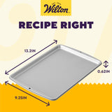 Wilton Recipe Right Small Non-Stick Baking Sheet, Cookie Sheet, 13.2 x 9.25-Inch, Steel Wilton