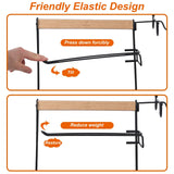 VIKEYHOME Grill Caddy, Picnic BBQ Organizer for Camping Outdoor Mesh Basket with 3 Hanging Hooks and Paper Towel Holder, Ideal Table Storage Tools for RV Camper/Tailgating/Flatware VIKEYHOME