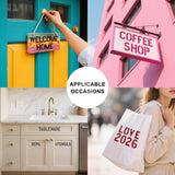 2 Pack - 2 Inch Letter Stencils Set, 72 Reusable Stencils for Painting On Wood, Metal, Walls, Fabric, Rocks with Interlocking, Perfect for Banners, Sign Making & DIY Art (2 inch) Vomulato