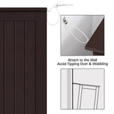 Yaheetech Large Bathroom Floor Cabinet with 4 Drawers and Single Door Cabinet, Freestanding Storage Cabinet for Living Room Kitchen Hallway, Espresso Yaheetech