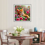 Stalente Diamond Painting Kits for Adults Cat, 5D DIY Diamond Art Kits for Beginners Round Full Drill Diamond Painting for Home Wall Decoration Gift 12×12inch, Animal Stalente