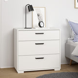 Tvilum Sofia 3-Drawer Bedroom Storage Chest, White, 27.6" W x 26.2" H x 15.67" D Tvilum