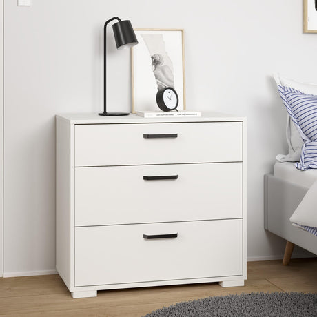 Tvilum Sofia 3-Drawer Bedroom Storage Chest, White, 27.6" W x 26.2" H x 15.67" D Tvilum