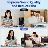 BUBOS 10 Pack Large Acoustic Panels,47.2" X 23.6" X 0.4" Acoustical Wall Panel,Self-Adhesive Sound Proof Foam Panels, Decorative Soundproof Wall Panels for Home Studio Office,White BUBOS