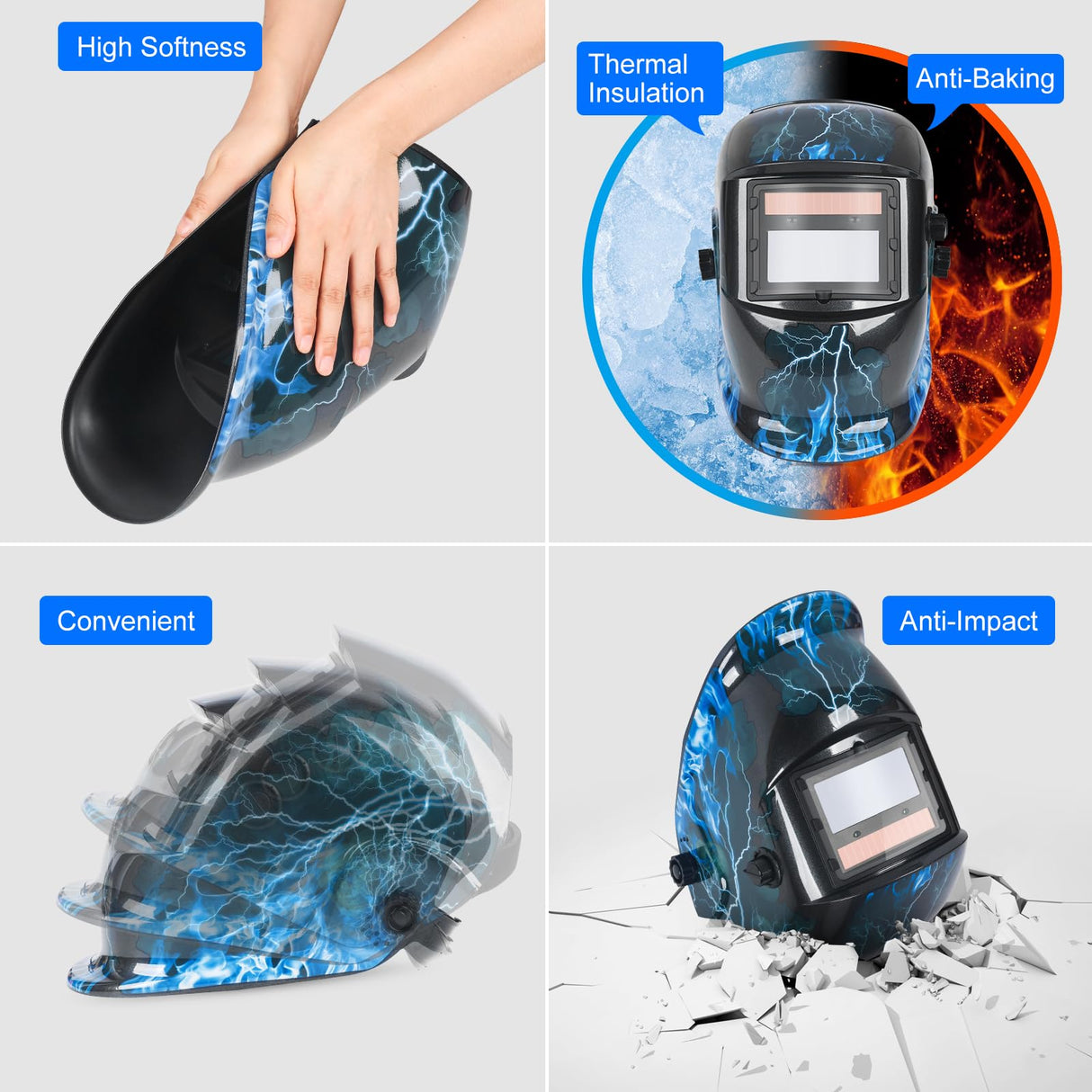 NDUUN Welding Helmet True Color Auto Darkening Hood with Adjustable Shade Range 4/9-13 for TIG MIG ARC Welder Mask NDUUN