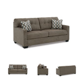 Signature Design by Ashley Mahoney Contemporary 2-in-1 Tufted Sofa Sleeper with Folding Gel Memory Foam Mattress, Full, Dark Brown Signature Design by Ashley