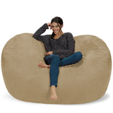 Chill Sack Bean Bag Chair: Huge 6' Memory Foam Furniture Bag and Large Lounger - Big Sofa with Soft Micro Fiber Cover - Camel Chill Sack