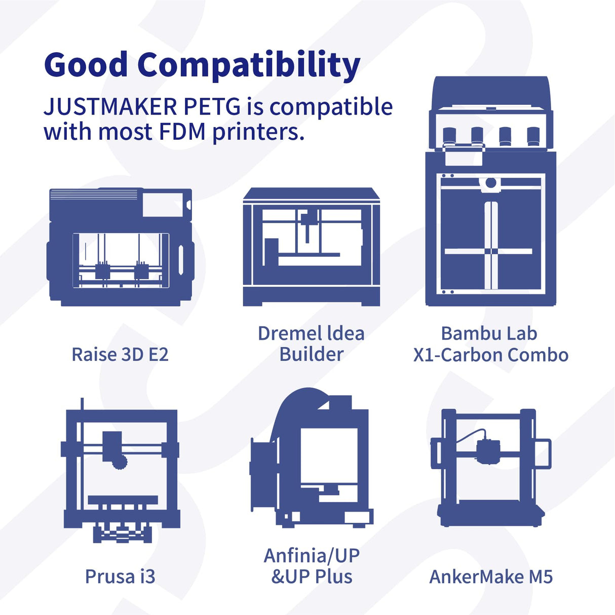 JUSTMAKER PLA Wood 3D Printer Filament, Upgrade Cardboard Spool, Print with Most 3D Printers, Dimensional Accuracy +/-0.03mm, 1.75mm, 1kg, Brown JUSTMAKER