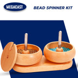 Bead Spinner Making Kit for Jewelry Making, DIY Seed,Clay Beads, Waist Beads, Bracelets with 2 Bowl and 2 Needles MegaCast