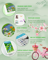 Foreveryoung Minigem Small Diamond Art Kits for Beginners, 12Pcs Square Drill Diamond Painting Kits for Adults 3-Hour Painting, Postcard-Style Mini Diamond Art Kits for Adults 5x7 Inch (Twelve Months) forever young