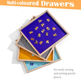 Tektalk Jigsaw Puzzle Table with Integrated Adjustable Stand/Bracket and Removable Cover, for Up to 1500 Pieces (with Integrated Adjustable Stand & Removable Cover) Tektalk