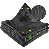 Mklsit Garden Shade Cloth, 70% 20 x 20 FT Resistant Sun Shade Net for Plants Outdoor Mesh Tarp with Reinforced Grommets Shade Cloth for Greenhouse, Tomatoes, Pergola, Patio Sunshade Mklsit