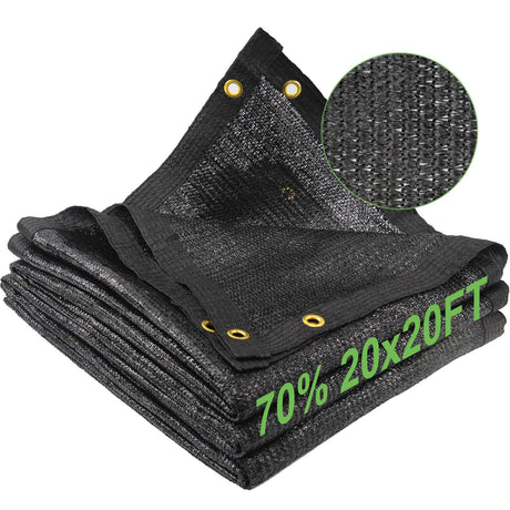 Mklsit Garden Shade Cloth, 70% 20 x 20 FT Resistant Sun Shade Net for Plants Outdoor Mesh Tarp with Reinforced Grommets Shade Cloth for Greenhouse, Tomatoes, Pergola, Patio Sunshade Mklsit