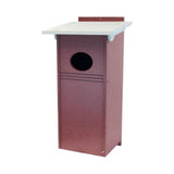 AmishToyBox.com Wood Duck House, Post-Mount Nesting Box for Wood Ducks, Made with Poly Lumber (Light Gray/Cherry Wood) AmishToyBox.com