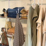 Evelots Shelf Dividers for Wood Shelf with New Patent Pending Removable Hooks, 8 Pack Closet Organizers and Storage for Clothes, Purse, Pantry - Solid Steel-12 Inch Shelf -Reinforced Wide Bottom Evelots