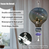 4Pack 8inch Sublimation Wind Spinner Blanks 3D Aluminum Metal Wind Sculpture Kinetic Spinners for Yard and Garden Indoor Art Ornaments Hanging Decoration (Hot Air Balloon) WindMage