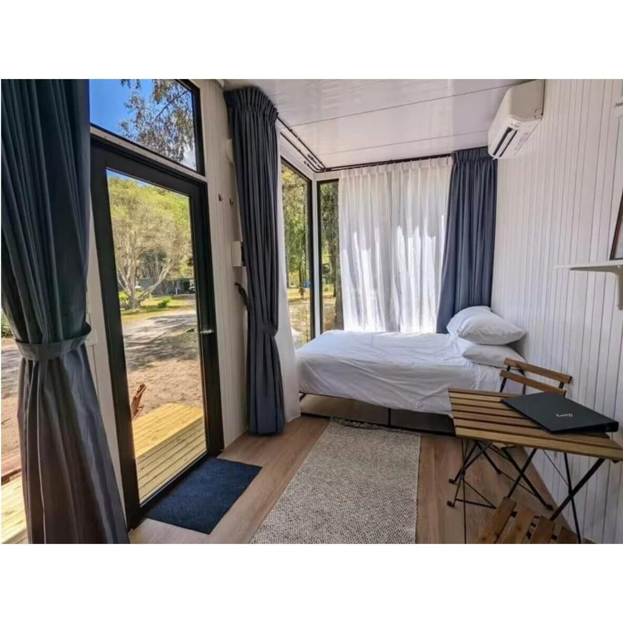 Tiny Houses to Live in for Adults,30FT Portable Modular Foldable Rust Proof Luxury Resistant Prefab Tiny Homes for Sale Movable Modular Expandable Container Cabin Kit with 1-5 Bedroom 40FT X 20FT Generic