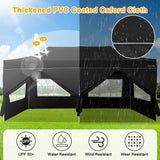 HOTEEL 10x20 Heavy Duty Pop Up Canopy Tent with Sidewalls, Commercial Outdoor Canopy Tents for Parties Event Wedding with Roller Bag, Waterproof & UV 50+, Upgraded Thickened Hexagonal Legs, Black Hoteel