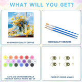 YarnWhimsy Flower Paint by Numbers Kit for Adults,Adult Paint by Number Kits on Canvas,Flowers Paint by Numbers DIY Acrylic Oil Painting Perfect for Gift Home Wall Decor(16x16inch) YarnWhimsy