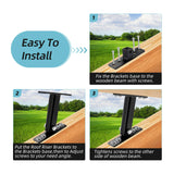 TOPTGO 3 Pack Roof Riser Brackets Kit,Patio Roof Riser,Pergola Roof Riser Beam Brackets,Adjustable Heavy Duty Pergola Roof Brackets for Wood Patio Cover Pergola Gazebo TOPTGO