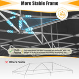 HOTEEL Tents for Parties 10x30 Pop Up Canopy Tent Heavy Duty with 8 Sidewalls, Commercial Party Tent Event Wedding Instant Canopy Waterproof with Carry Bag, UV 50+, Thicked Hexagonal Legs, Black Hoteel