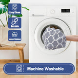 Smiry Rectangle Picnic Table Cloth 2 Pack, 6FT Waterproof Elastic Fitted Tablecloths, Washable Polyester Table Cover for Camping, Indoor and Outdoor (Grey Morocco, 30"x72") Smiry