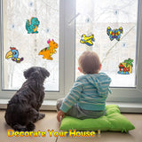 Window Paint Art, 36 Suncatchers Double Craft Kit for Kids – Children’s Make Your Own Fun Suncatcher Set Suction Cups DIY Car & Mirror Arts Crafts Children CAPKIT
