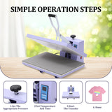 Heat Press, 16x24 Inch T-Shirts Heat Press Machine, Digital Sublimation Printer, High Pressure Heat Transfer Machine with 2-Layer Insulation Cotton for T-Shirts Pillows Bags ChicCoutured