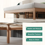 Novilla 12 Inch Wooden King Size Bed Frame, Classic Solid Wood Platform Bed Frame King Size, Sturdy Wood Slat Support, No Box Spring Needed, Easy Assembly Novilla