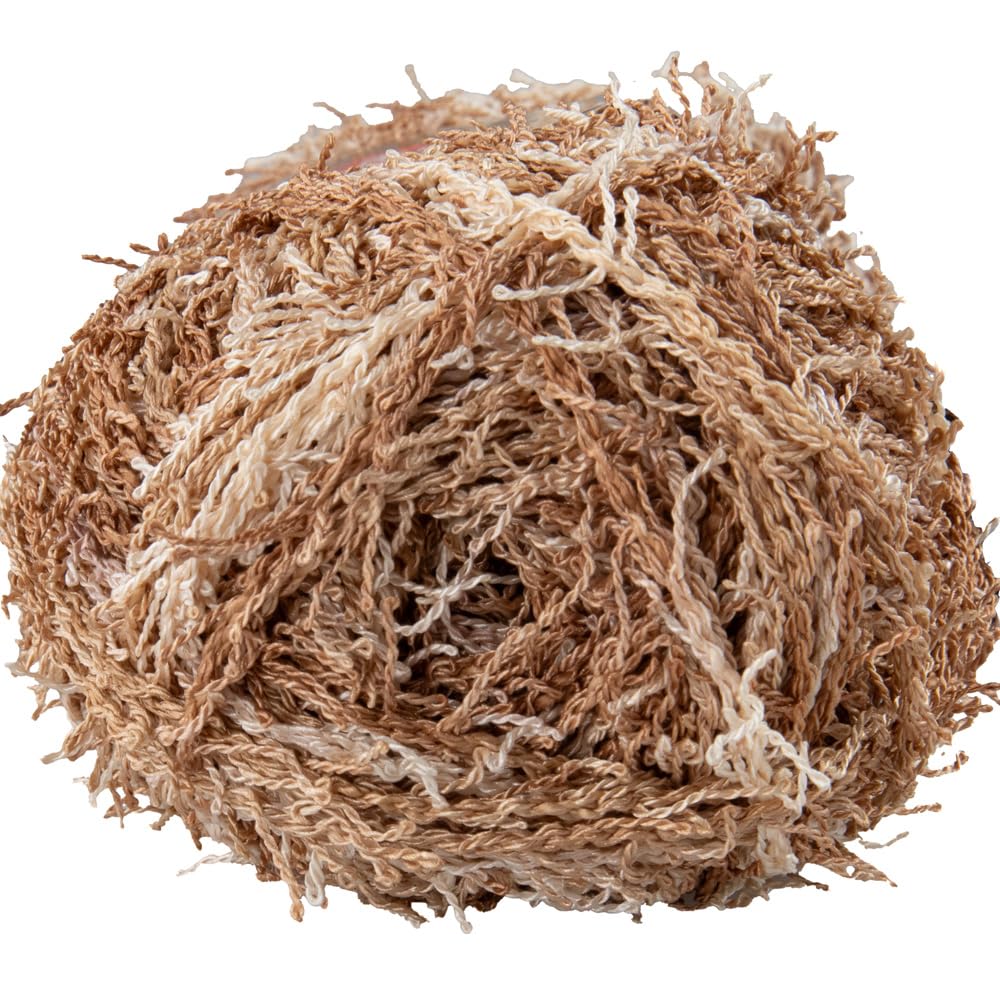 Red Heart 3 Pack Scrubby Yarn – Polyester Specialty Yarn – Almond Craft County