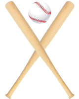 Wettarn 18 Inch 2 Pcs Mini Baseball Bats Wooden Baseball Bat Craft Unfinished Small Baseball Bats Unpainted Wood Baseball Bats for Painting DIY Craft Projects Ball Sports Party Favors Wettarn