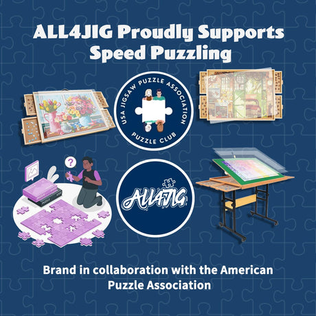 ALL4JIG Extra Large Puzzle Storage Folder Keeper for Jigsaw Enthusiasts - Space-Saving Organizer, Holds 20 Puzzles, 31.1x25.59x2.56 inches, HD Film Pockets Birthday Gifts for Mom & Grandma ALL4JIG