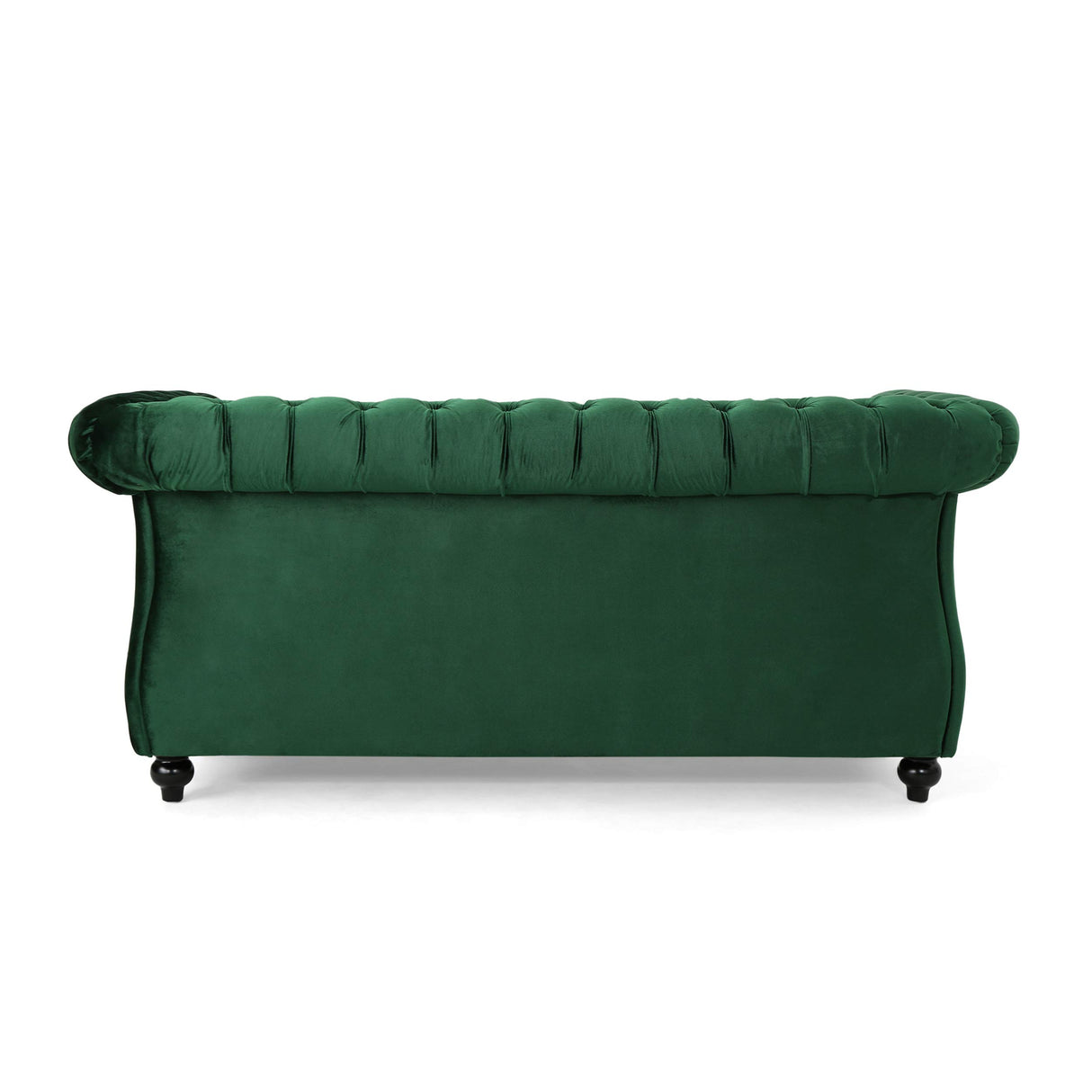 Christopher Knight Home Karen Traditional Chesterfield Loveseat Sofa, Emerald and Dark Brown, 61.75 x 33.75 x 27.75 Christopher Knight Home