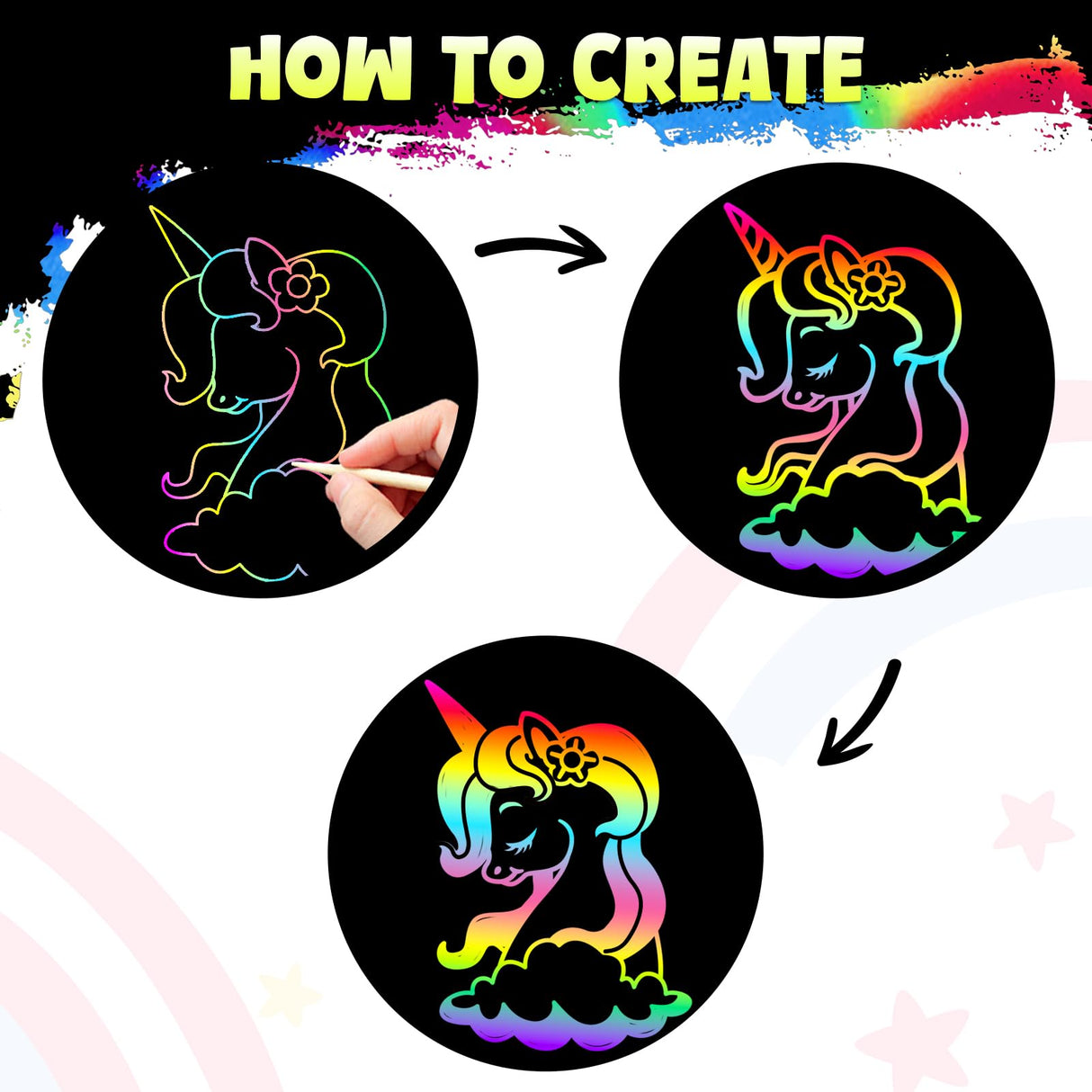 ZMLM Rainbow Scratch Paper Art Crafts Mini Notes Kids Gifts 4 5 6 7 8 9 10 Years Old Girls Boys Students Teens Classroom Prizes School Supplies Birthday Party Travel Toy Activity ZMLM